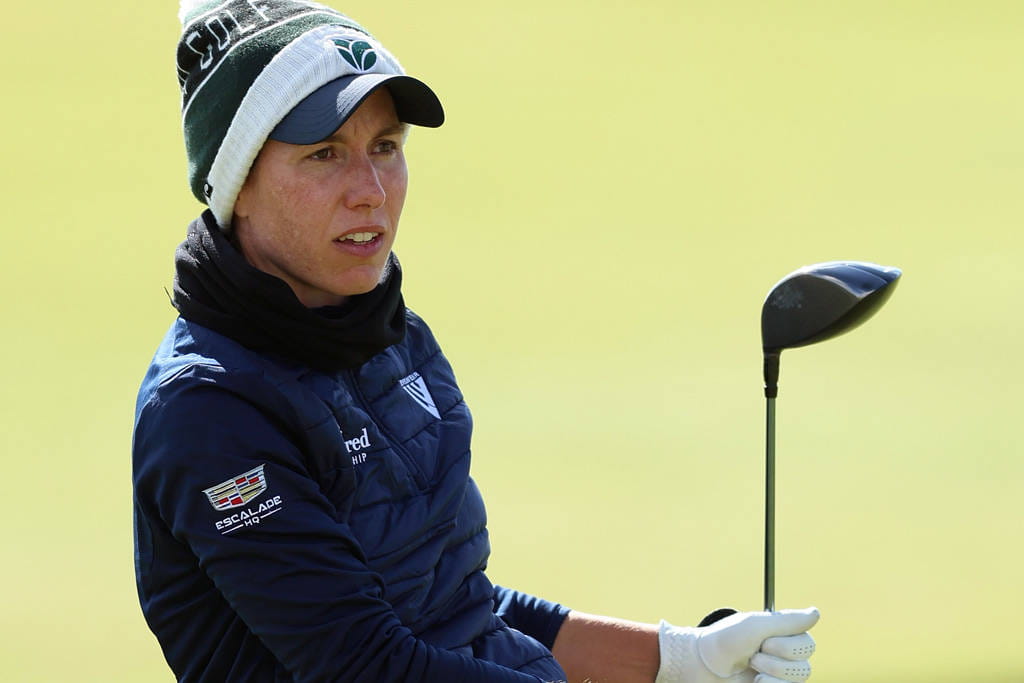 Carlota Ciganda in action at the 2024 AIG Women's Open